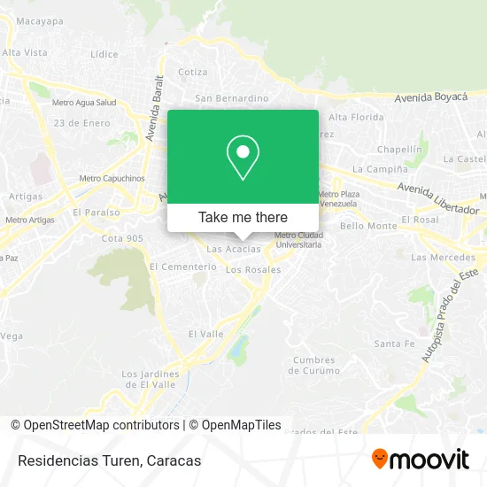 Residencias Turen map