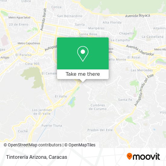 Mapa de Tintorería Arizona
