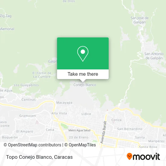 Topo Conejo Blanco map
