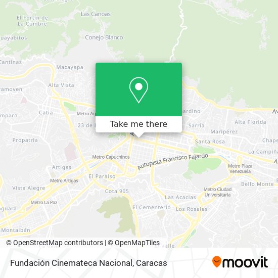 Mapa de Fundación Cinemateca Nacional