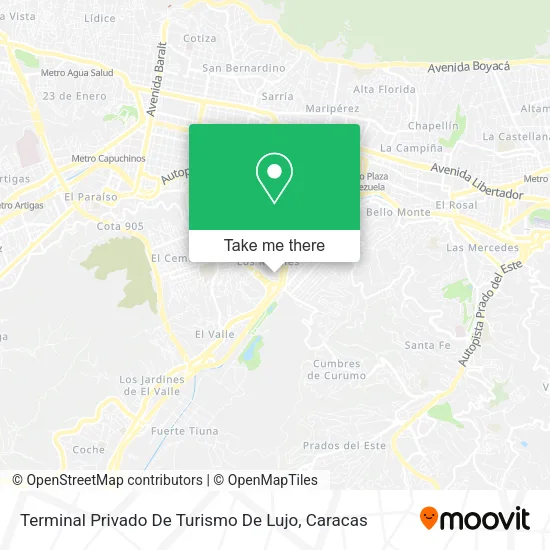Mapa de Terminal Privado De Turismo De Lujo