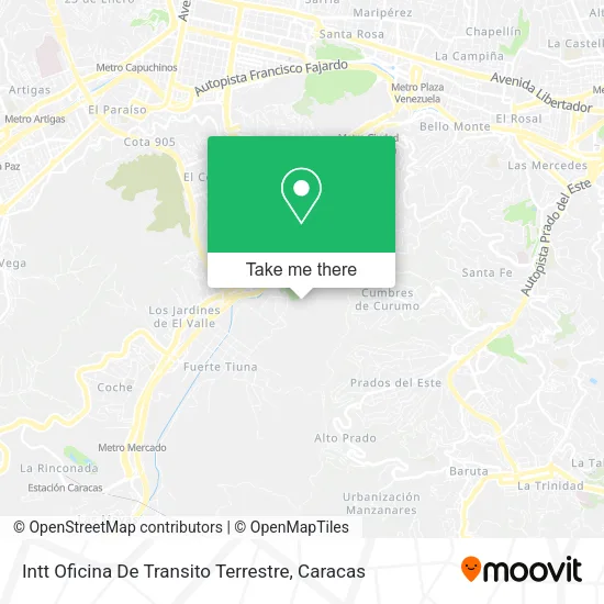 Mapa de Intt Oficina De Transito Terrestre