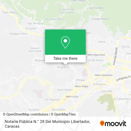 Notaría Pública N.° 28 Del Municipio Libertador map