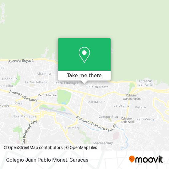 Mapa de Colegio Juan Pablo Monet
