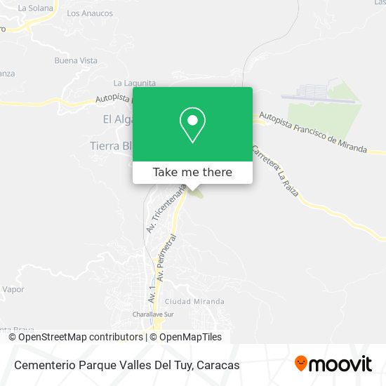 Cementerio Parque Valles Del Tuy map