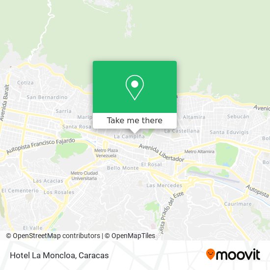 Hotel La Moncloa map