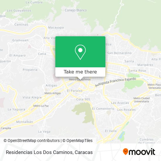 Residencias Los Dos Caminos map