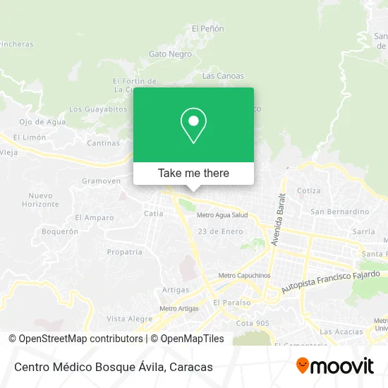Centro Médico Bosque Ávila map