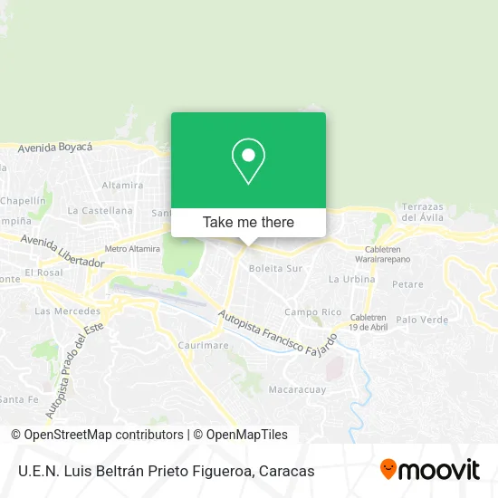 Mapa de U.E.N. Luis Beltrán Prieto Figueroa