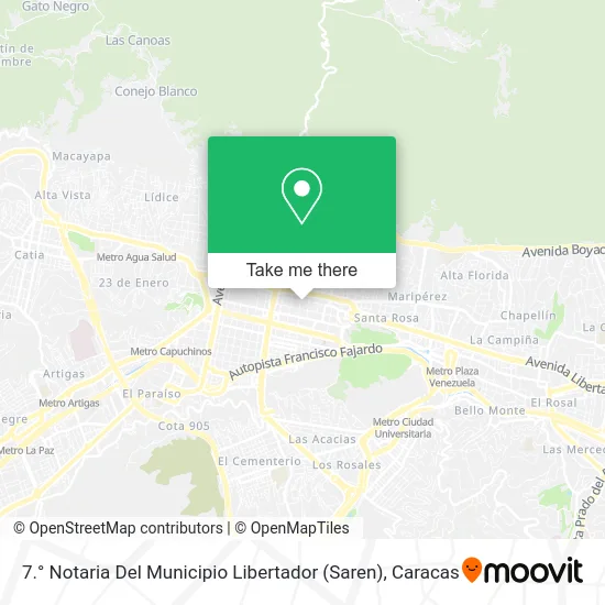 7.° Notaria Del Municipio Libertador (Saren) map