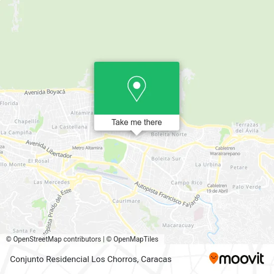 Mapa de Conjunto Residencial Los Chorros