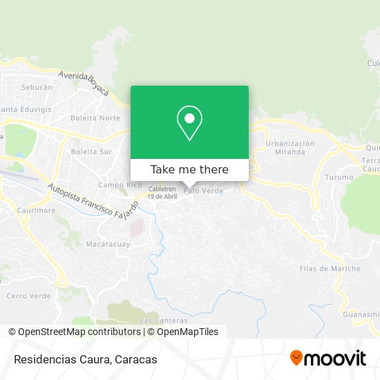 Residencias Caura map