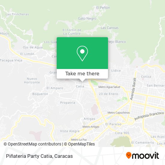 Piñateria Party Catia map