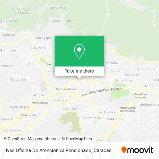 Ivss Oficina De Atención Al Pensionado map