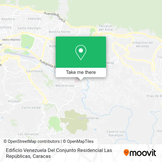 Mapa de Edificio Venezuela Del Conjunto Residencial Las Repúblicas