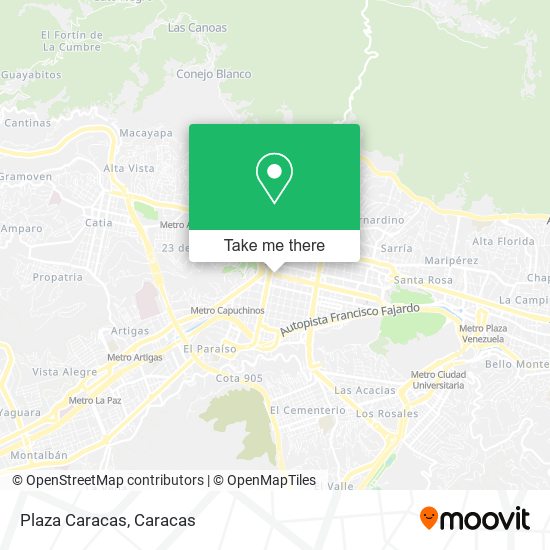 Mapa de Plaza Caracas