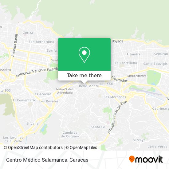 Mapa de Centro Médico Salamanca