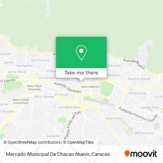Mercado Municipal De Chacao Nuevo map