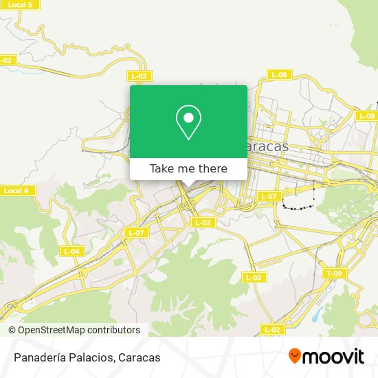 Mapa de Panadería Palacios