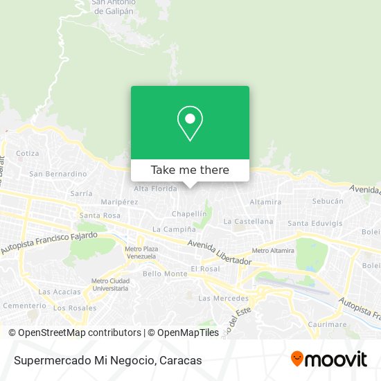 Mapa de Supermercado Mi Negocio