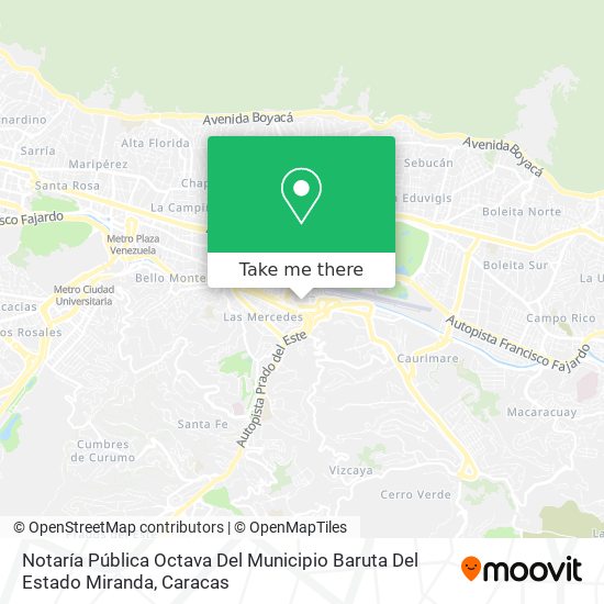 Notaría Pública Octava Del Municipio Baruta Del Estado Miranda map