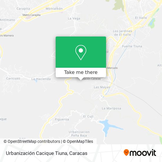 Urbanización Cacique Tiuna map