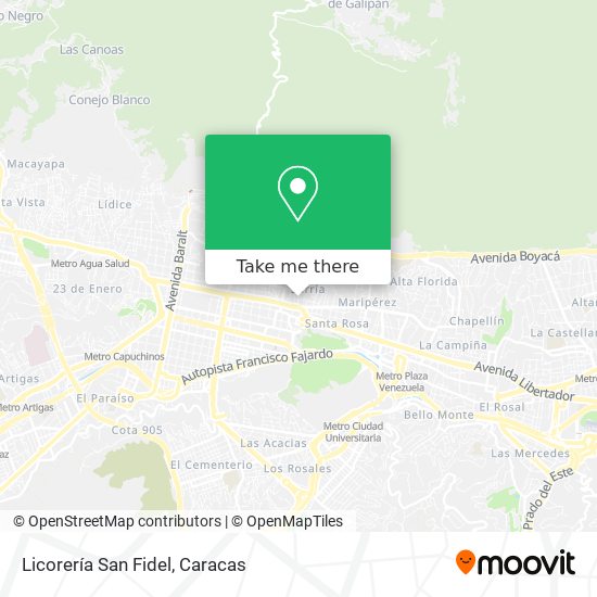 Mapa de Licorería San Fidel