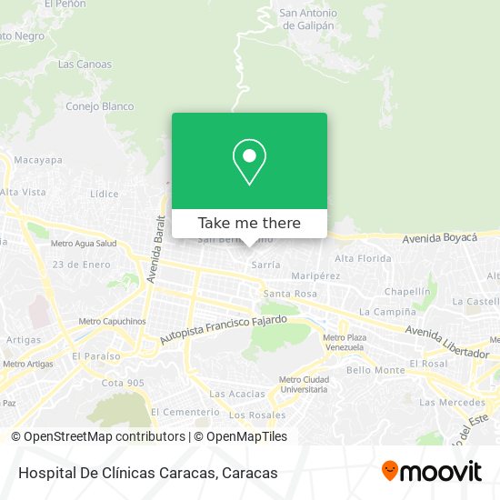 Hospital De Clínicas Caracas map