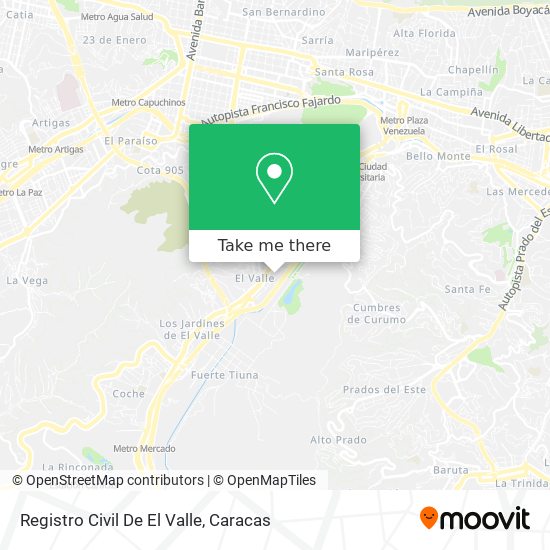 Registro Civil De El Valle map