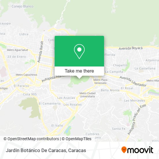 Mapa de Jardín Botánico De Caracas