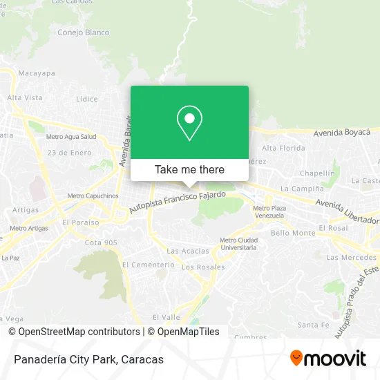 Panadería City Park map