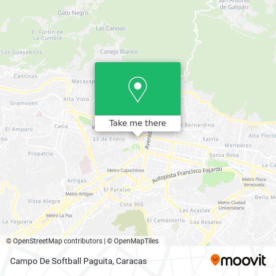Campo De Softball Paguita map