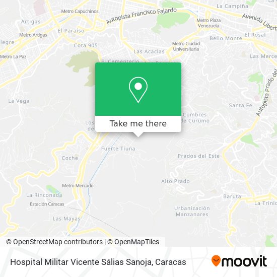Hospital Militar Vicente Sálias Sanoja map