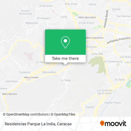 Residencias Parque La India map