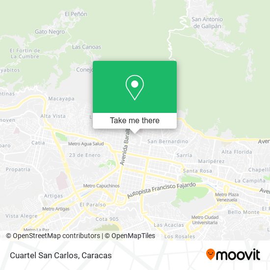 Cuartel San Carlos map