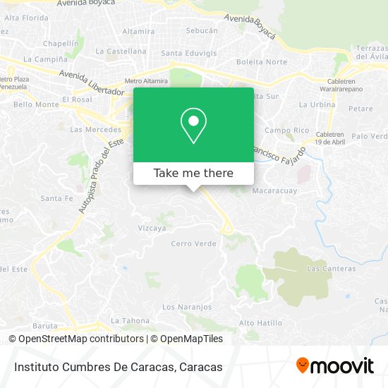 Instituto Cumbres De Caracas map