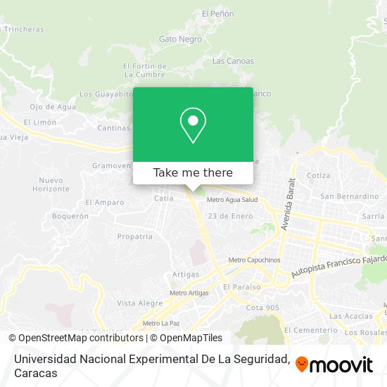 Universidad Nacional Experimental De La Seguridad map