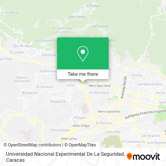 Universidad Nacional Experimental De La Seguridad map