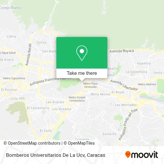 Bomberos Universitarios De La Ucv map