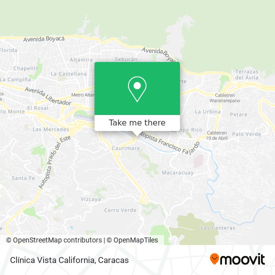 Clínica Vista California map