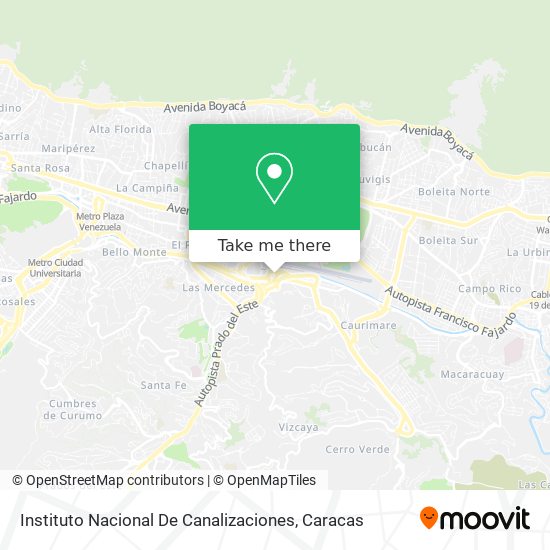 Instituto Nacional De Canalizaciones map