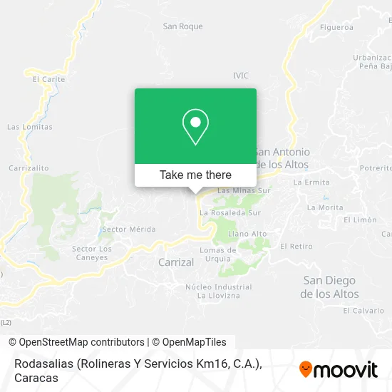 Mapa de Rodasalias (Rolineras Y Servicios Km16, C.A.)
