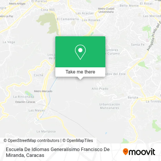 Escuela De Idiomas Generalísimo Francisco De Miranda map