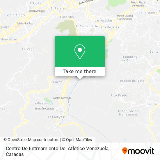 Centro De Entrnamiento Del Atlético Venezuela map