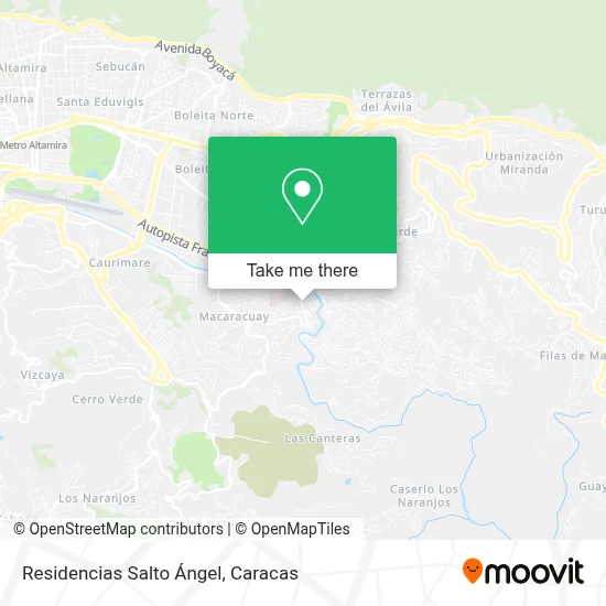 Residencias Salto Ángel map