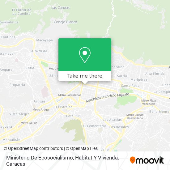 Ministerio De Ecosocialismo, Hábitat Y Vivienda map