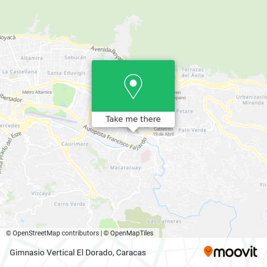 Gimnasio Vertical El Dorado map