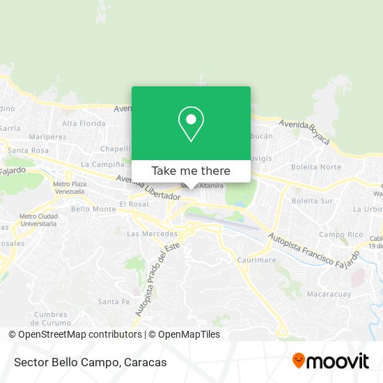 Sector Bello Campo map