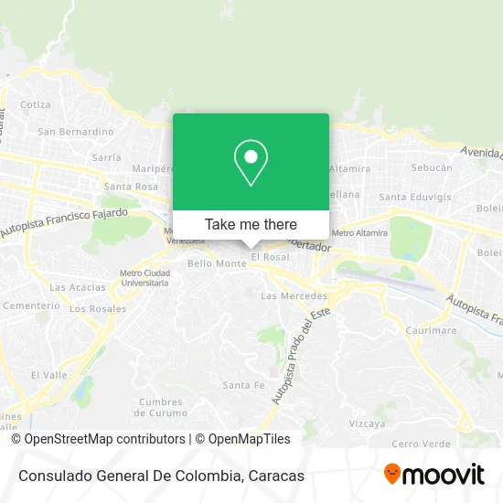 Consulado General De Colombia map