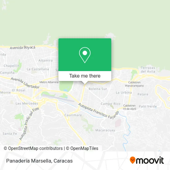 Mapa de Panadería Marsella